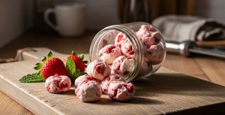 🍓 Freeze-Dried Strawberry Yogurt Bites