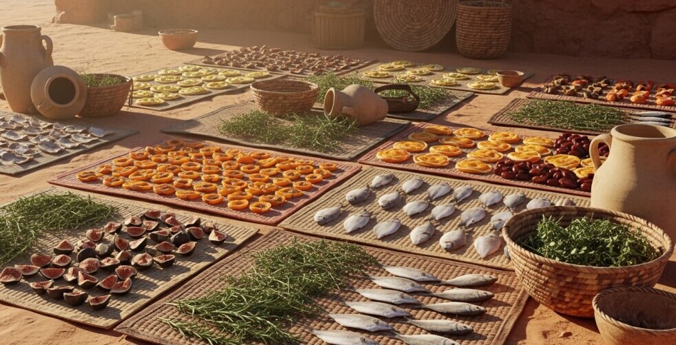 sun drying food